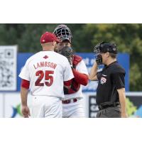 Winnipeg Goldeyes Meet at the mound