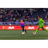 Carolina Ascent's Rylee Baisden and Tampa Bay Sun FC's Ashley Orkus on the field