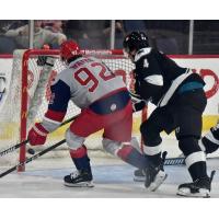 Allen Americans right wing Brayden Watts looks for a scoring opportunity